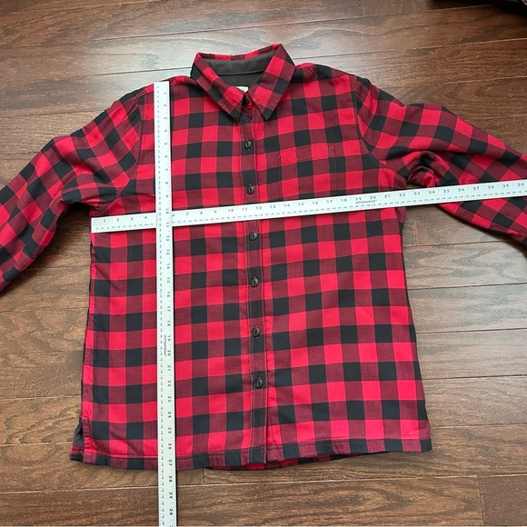 L.L. Bean Buffalo Plaid Fleece Lined Button Down Shirt/Jacket - Picture 6 of 8